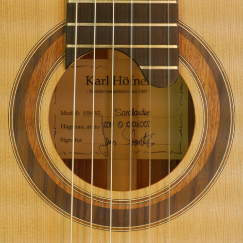 Karl Höfner, klassische Gitarre, Zeder, Santos Palisander, Rosette, Schild