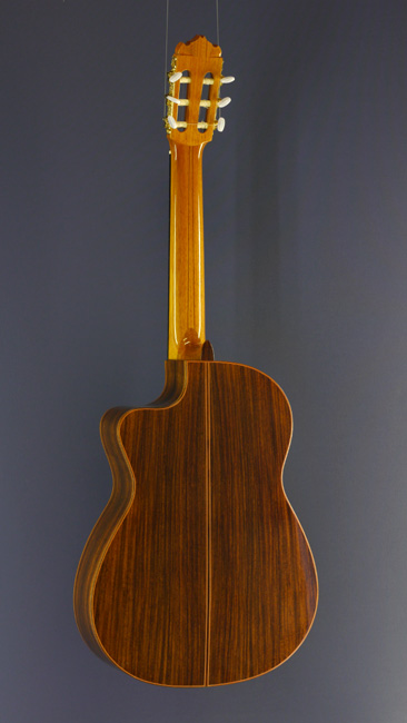 Vicente Sanchis, Modell 41 cut, klassische Gitarre Fichte, Palisander, Rückseite