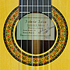 rosette, label of Antonio Ariza guitar with spruce top and rosewood back and sides, year 1991