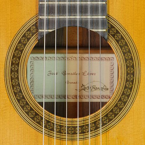 José González Lopez klassische Gitarre Zeder, Palisander, 2004, Rosette, Schild