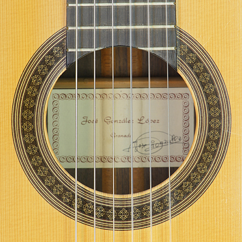 José González Lopez klassische Gitarre Fichte, Palisander, 2006, Rosette, Schild