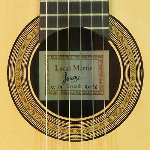 Lucas Martin Meistergitarre Fichte, Palisander, Baujahr 2016, Rosette. Label