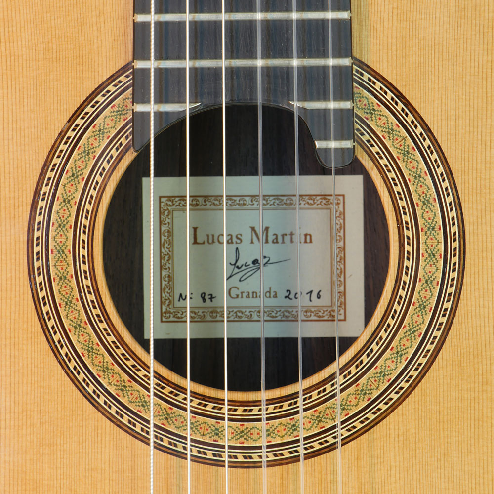 Lucas Martin Meistergitarre Fichte, Palisander, Baujahr 2016, Rosette. Label