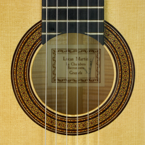 Lucas Martin klassische Gitarre Fichte, Ahorn, 2012, Rosette, Schild