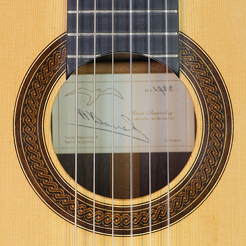 René Baarslag, klassische Gitarre Fichte, Palisander, Baujahr 1988, Rosette und Schild