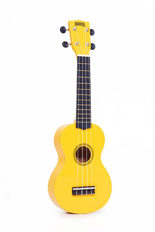 Sopran-Ukulele gelb, mit Hülle