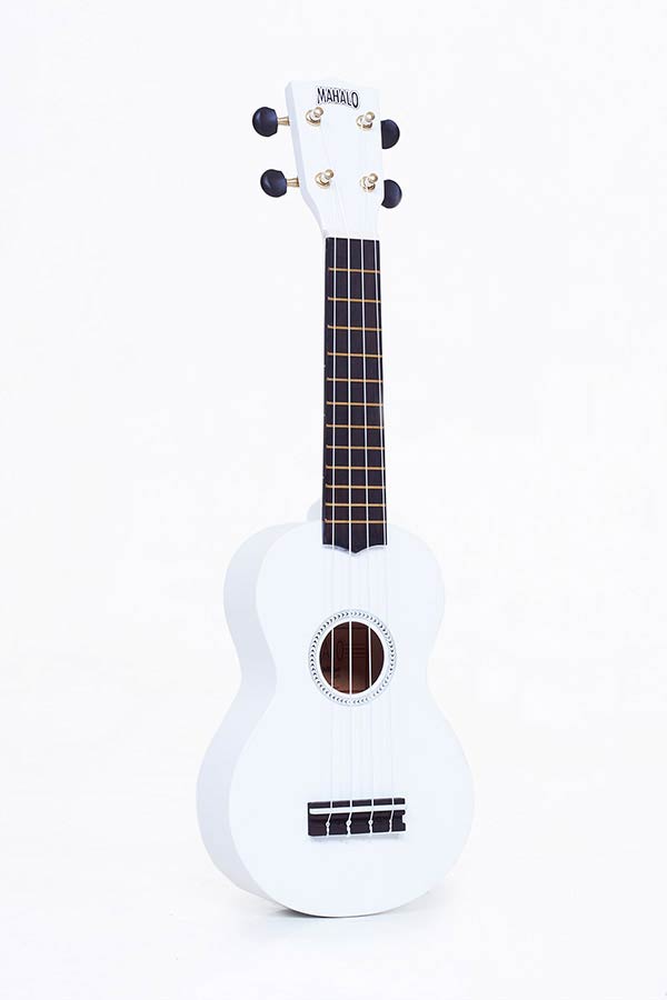Sopran-Ukulele weiß, mit Hülle
