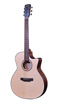 Crafter Lite G16 CE, matt lackierte Akustikgitarre mit Pickup in Grand Auditorium Form mit massiver Fichtendecke und Mahagoni an Zarge und Boden, mit Cutaway und Pickup