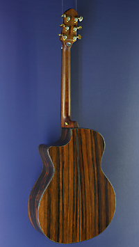 Crafter guitar, Stage Series STG G-22CE VVS Pro, Grand Auditorium, spruce, Macassar ebony, cutaway, pickup, Bevel-armrest back view